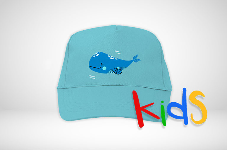 Kinder-Caps farbig online gestalten und blitzschnell bedrucken!