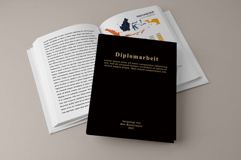 Hardcover, die optimale Lösung für eine hochwertige Diplomarbeit.