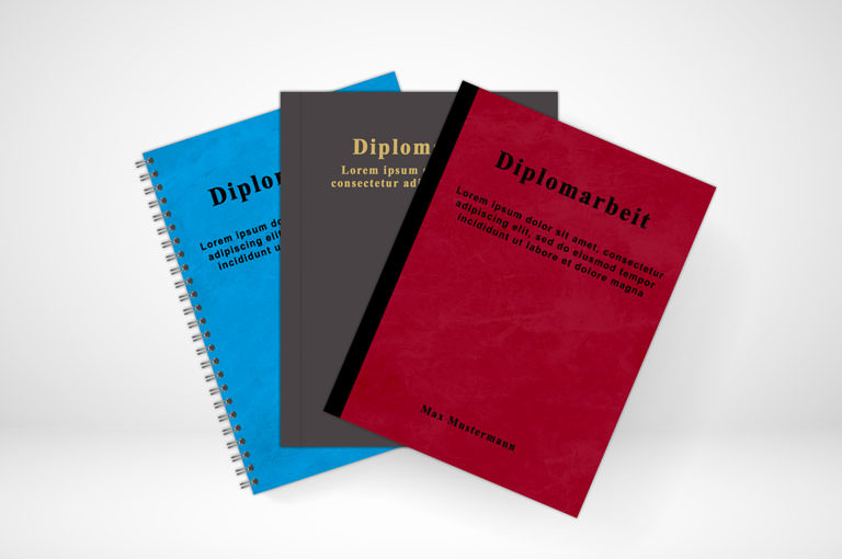 Die beliebtesten Bindearten für Diplomarbeiten: Softcover, Hardcover, Spiralbindung