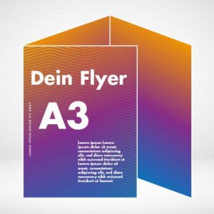 Flyer drittel A3 drucken | printonline24.com