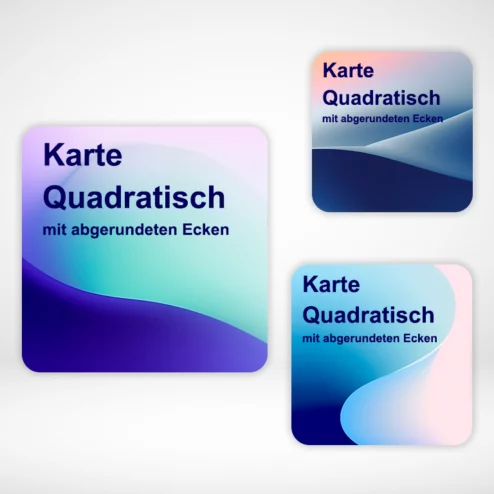 Karten Quadratisch abgerundete Ecken