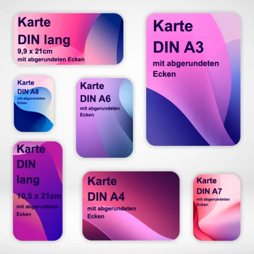 Karten abgerundete Ecken