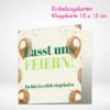 Einladung Klappkarten quadratisch drucken lassen auf verschiedenen Papierstärken. Einladung Klappkarten quadratisch online gestalten und bestellen.