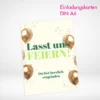Einladungskarten A6 drucken lassen und selbst online gestalten bei PrintOnline24.