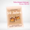 Geburtstagseinladungen Karten A5 auf hochwertige Papiersorten drucken lassen und online bestellen.