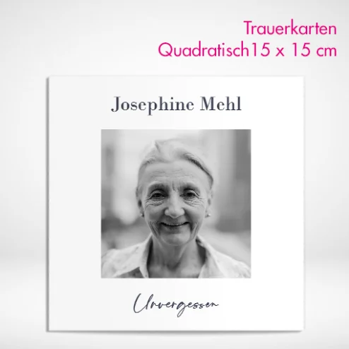 Trauerkarten quadratisch drucken und bestellen bei PrintOnline24.
