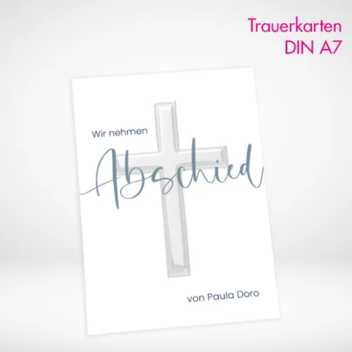 Trauerkarten A7 drucken und bestellen. Individuelle Trauerkarten A7 selbst online gestalten und drucken.