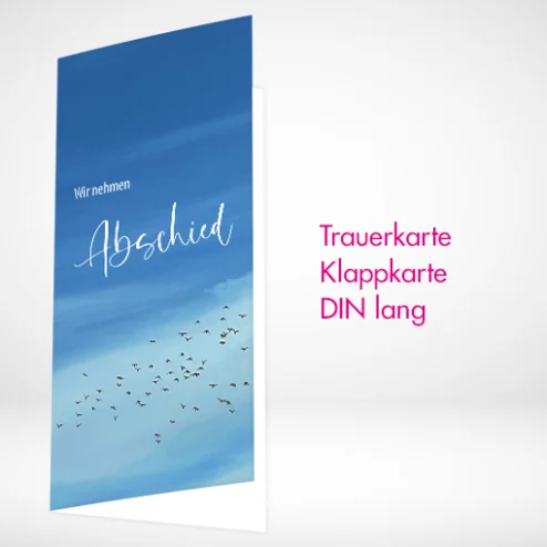 Trauerkarten Klappkarten DIN-Lang drucken und online bestellen.