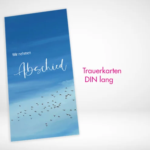 Trauerkarten DIN Lang drucken lassen und bestellen. Eigene Trauerkarten DIN Lang selbst online gestalten und drucken.