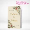 Hochzeitskarten Klappkarten A7 drucken und bestellen. Eigene Hochzeitskarten Klappkarten A7 online gestalten und drucken lassen.