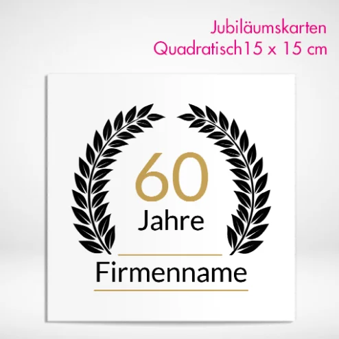 Jubiläumskarten quadratisch drucken lassen. Jubiläumskarten quadratisch bei PrintOnline24 selbst gestalten und bestellen.