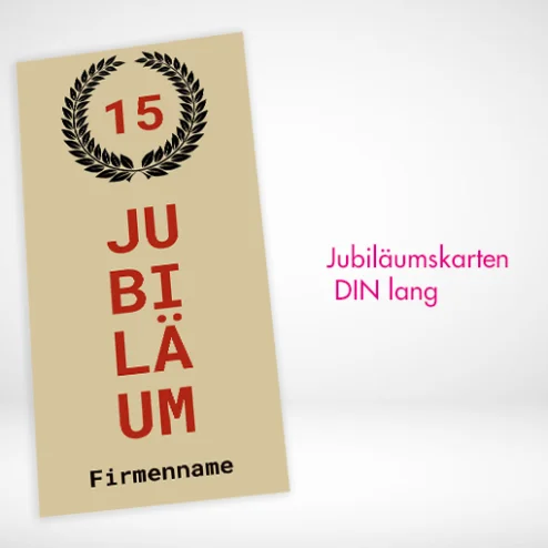Jubiläumskarten DIN Lang drucken Hochformat oder Querformat. Eigene Jubiläumskarten DIN Lang selbst online gestalten und bei PrintOnline24 bestellen.
