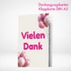 Danksagungskarten Klappkarten A5 drucken und bestellen. Danksagungskarten Klappkarten A5 online gestalten und drucken lassen.