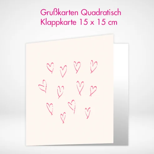 Grußkarten Klappkarten quadratisch drucken und bestellen. Grußkarten Klappkarten quadratisch online gestalten und drucken lassen.