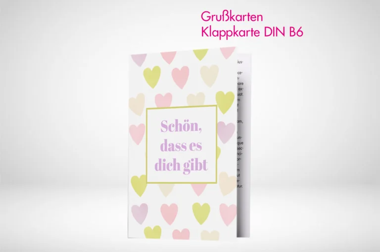 Grußkarten Klappkarten B6 drucken und bestellen. Grußkarten Klappkarten B6 selbst online gestalten und drucken lassen.