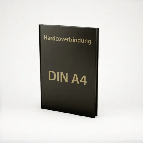 Hardcoverbindung A4 SW Drucke, schnell und einfach bestellen. Eigene Dateien als Hardcoverbindung A4 Schwarz/Weiß drucken und binden lassen.