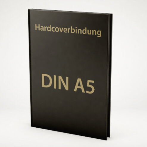Hardcoverbindung A5 SW drucken und binden. Eigene Dateien als Hardcoverbindung A5 Schwarz/Weiß drucken und bestellen.
