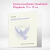 Kommunionskarten Klappkarten quadratisch drucken und bestellen. Kommunionskarten Klappkarten quadratisch online gestalten und drucken lassen.