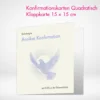 Konfirmationskarten Klappkarten quadratisch drucken und bestellen (15 x 15 cm). Konfirmationskarten Klappkarten quadratisch online gestalten und drucken lassen.