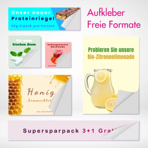 Aufkleber freie Formate