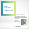 Karten personalisiert 148x148 mm drucken und bestellen bei PrintOnline24. Karten personalisiert 148x148 mm einseitig oder beidseitig drucken lassen.