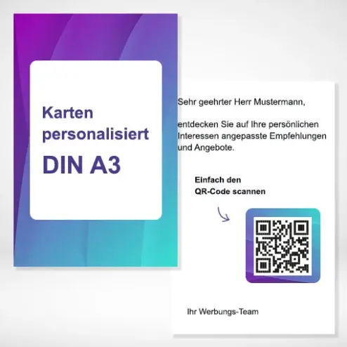 Karten personalisiert A3 drucken und bestellen bei PrintOnline24. Karten personalisiert A3 selbst online gestalten und drucken lassen.