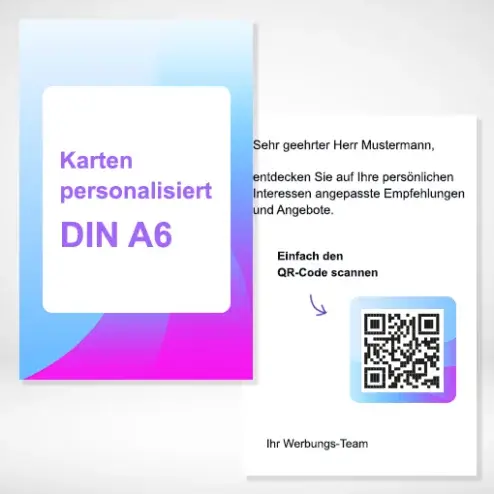 Karten personalisiert A6 drucken und bestellen bei PrintOnline24. Karten personalisiert A6 selbst online gestalten und drucken lassen.