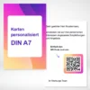 Karten personalisiert A7 drucken und bestellen bei PrintOnline24. Karten personalisiert A7 selbst online gestalten und drucken lassen.