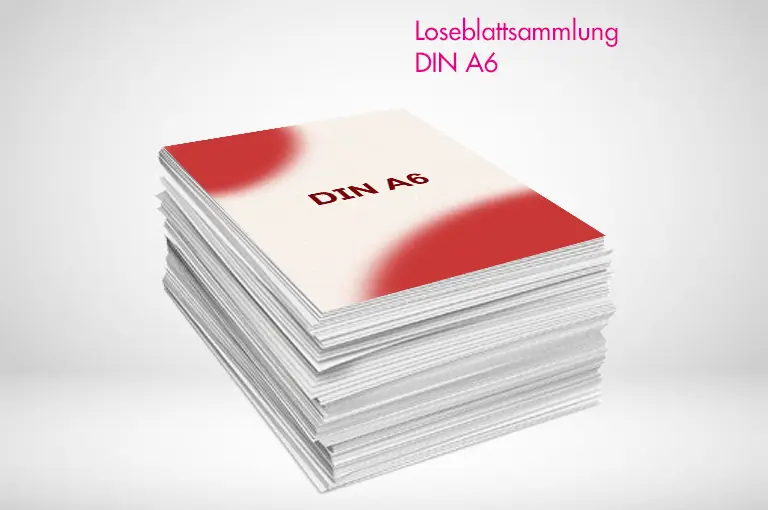 Loseblattsammlung A6 farbig drucken auf verschiedenen Papierstärken. Loseblattsammlung A6 farbig drucken und bestellen bei PrintOnline24.