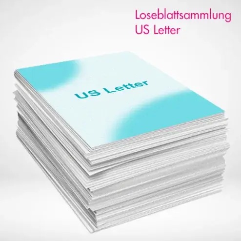 Loseblattsammlung US Letter farbig drucken und bestellen. Loseblattsammlung US Letter farbig auf verschiedenen Papierstärken drucken lassen.