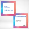 Karten nummeriert 105x105 mm drucken und bestellen. Karten nummeriert 105x105 mm auf verschiedenen Papierstärken drucken lassen.