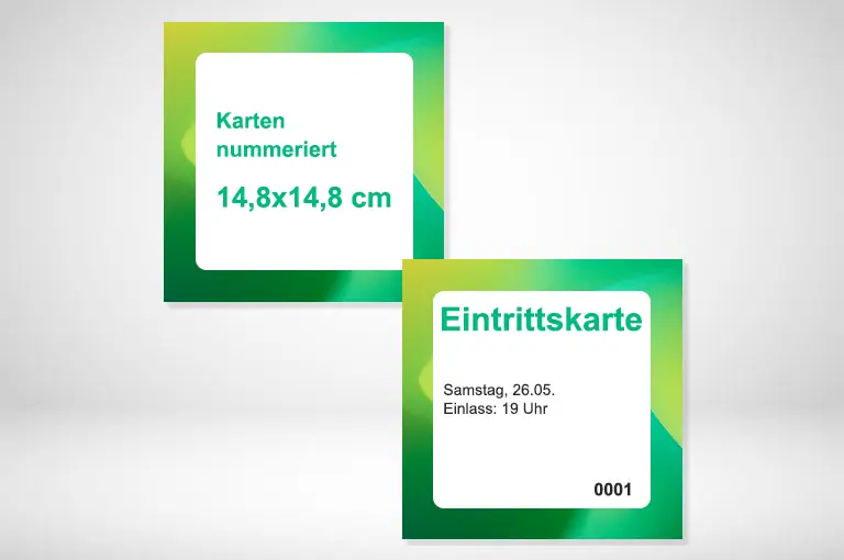 Karten nummeriert 148x148 mm drucken und bestellen. Karten nummeriert 148x148 mm in verschiedenen Papierstärken drucken lassen. Karten nummeriert 148x148 mm drucken und bestellen. Karten nummeriert 148x148 mm in verschiedenen Papierstärken drucken lassen.