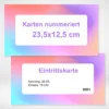 Karten nummeriert 230x125 mm drucken und bestellen. Karten nummeriert 230x125 mm auf verschiedenen Papierstärken drucken lassen.
