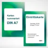 Karten nummeriert A7 drucken und bestellen. Karten nummeriert A7 einseitig oder beidseitig drucken lassen.