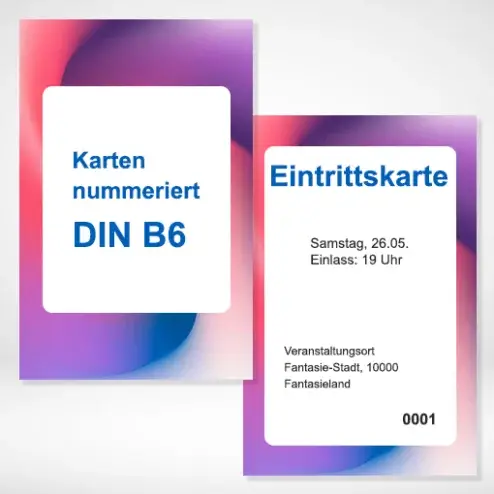 Karten nummeriert B6 drucken lassen. Karten nummeriert B6 bestellen bei PrintOnline24.