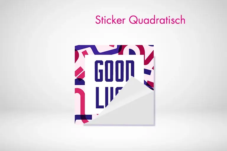 Sticker quadratisch <br> (2 cm bis 15 cm)