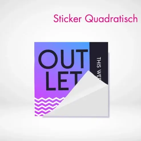 Sticker quadratisch gross drucken und bestellen. Sticker quadratisch selbst online gestalten und drucken lassen.