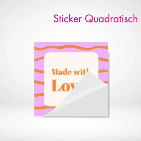 Alternative view of Sticker quadratisch <br> (20 cm bis 120 cm)