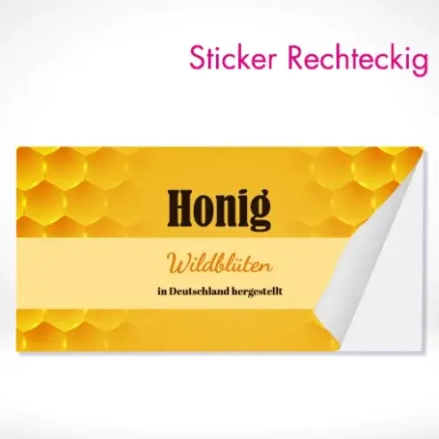 Alternative view of Sticker Rechteckig <br> Gross