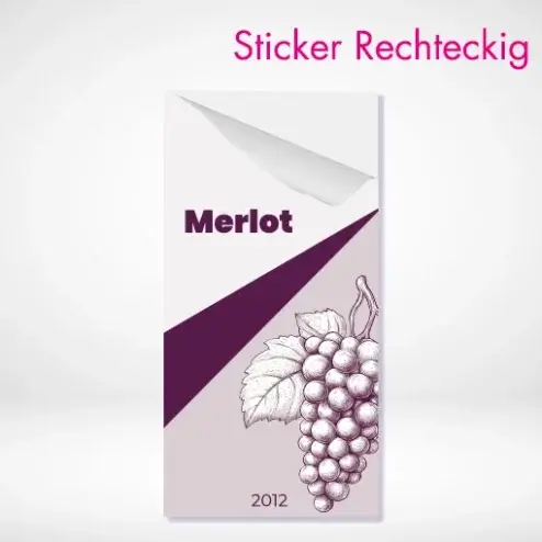 Alternative view of Sticker Rechteckig <br> (2 cm bis 15 cm)