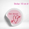 Sticker rund 10 cm drucken und bestellen. Sticker rund online gestalten und drucken lassen.