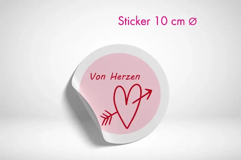 Sticker Rund <br> 10 cm Ø