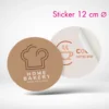 Sticker rund 12 cm drucken und bestellen. Runde Sticker selbst online gestalten und in matt, glänzend oder transparent drucken lassen.