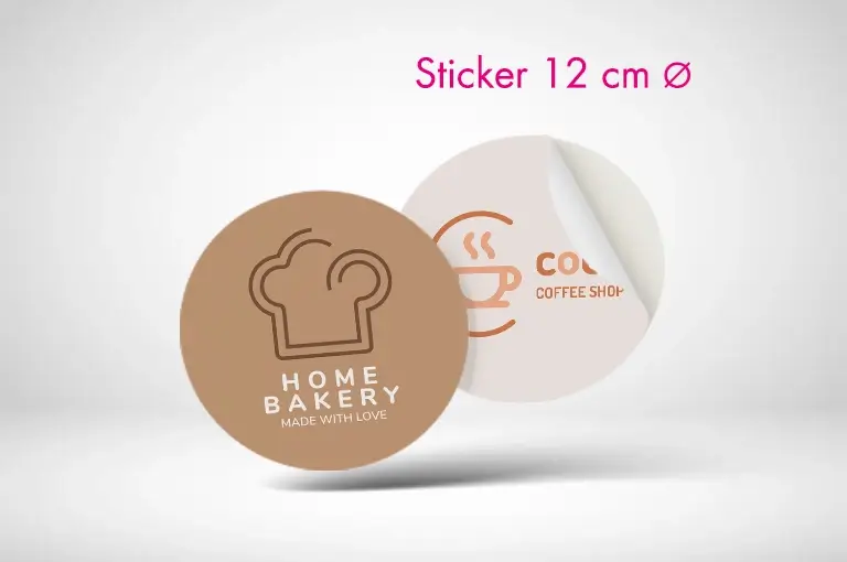 Sticker Rund <br> 12 cm Ø