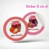 Sticker rund 8 cm drucken und bestellen. Sticker rund selbst online gestalten und drucken lassen bei PrintOnline24.