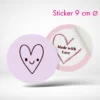 Sticker rund 9 cm drucken und bestellen. Eigene Sticker selbst online gestalten und drucken lassen.
