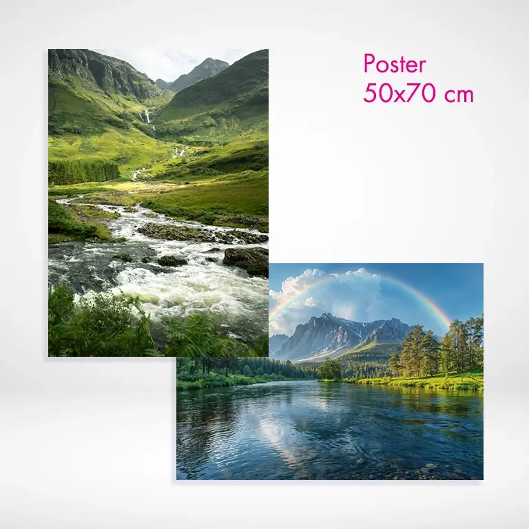 Poster B2 drucken lassen auf Fotopapier matt oder glänzend. Poster B2 selbst online gestalten und bei PrintOnline24 bestellen.